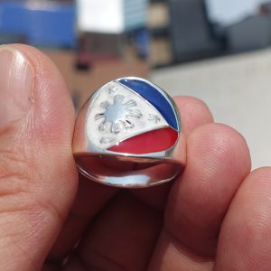 Nicely crafted Men's National Flag Ring Philippines - Sterling Silver
